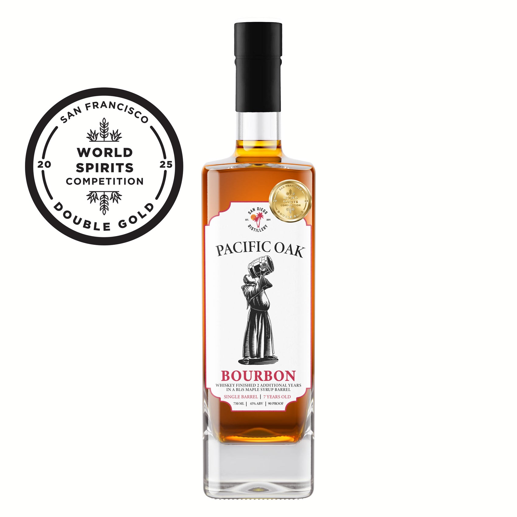 Maple Cask Finished Pacific Oak Bourbon